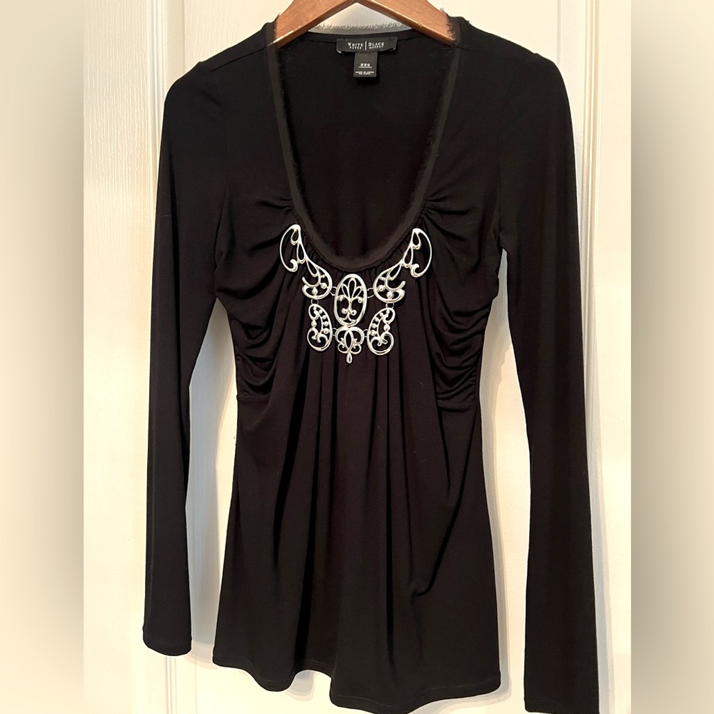 White House Black Market unique black top